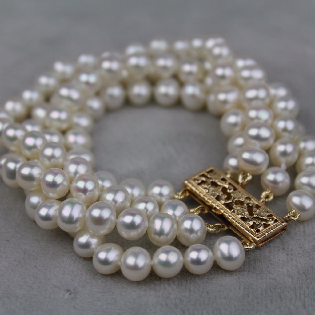 Natural Metallic good Pearl Strand---BTB004