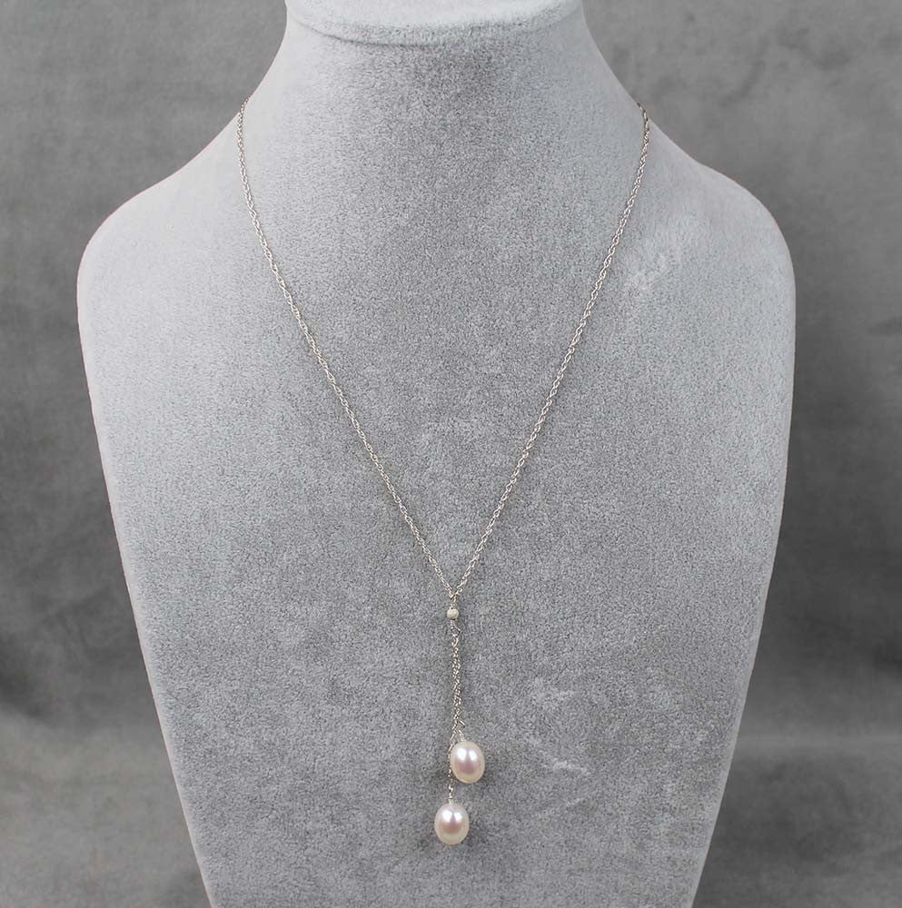 Necklace double Pendant 2024 pearl